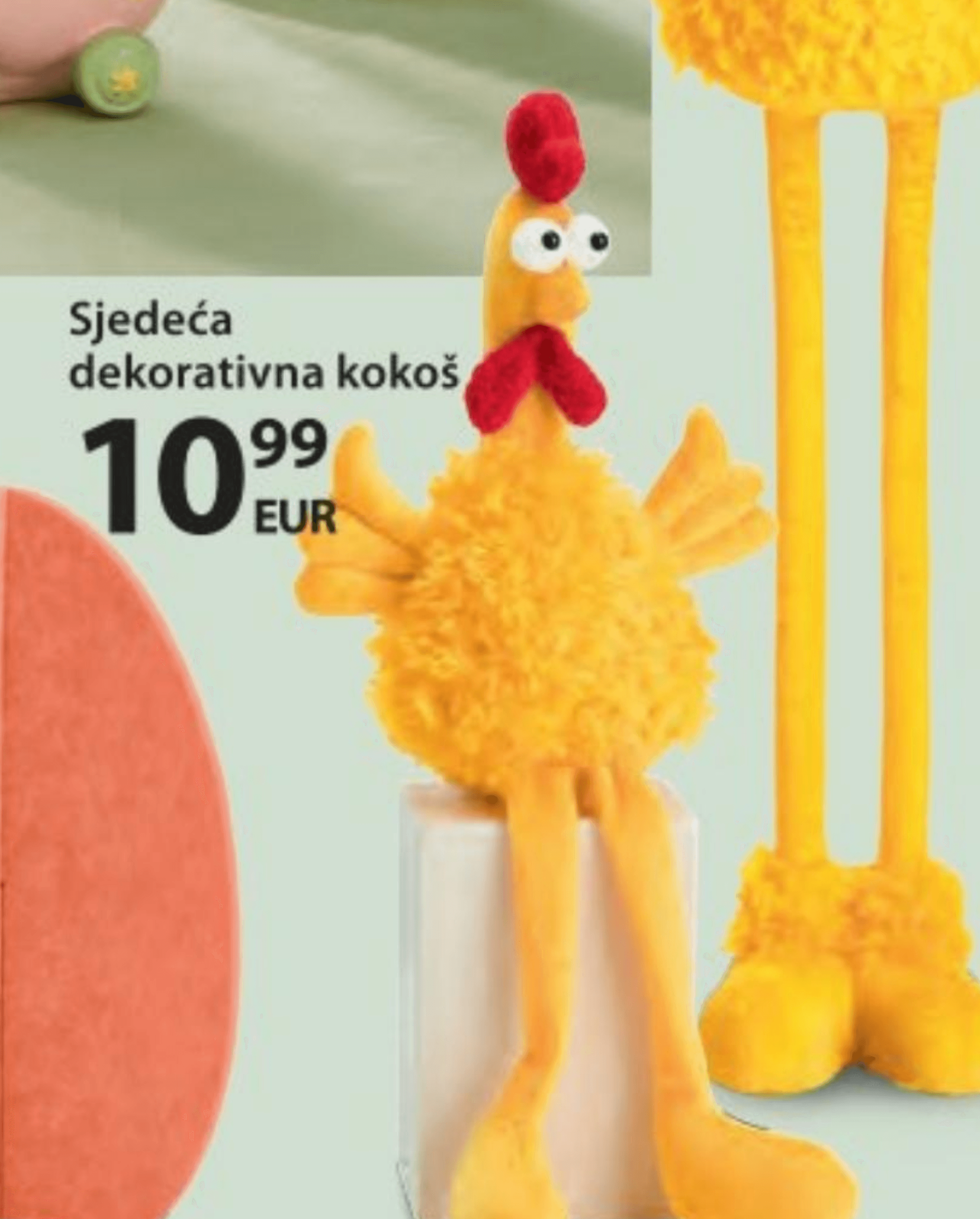 Sjedeća dekorativna kokoš - Akcija u trgovini NKD