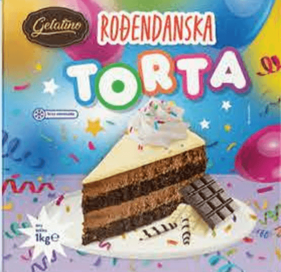 Gelatino Rođendanska torta 1 kg - Akcija u trgovini Plodine