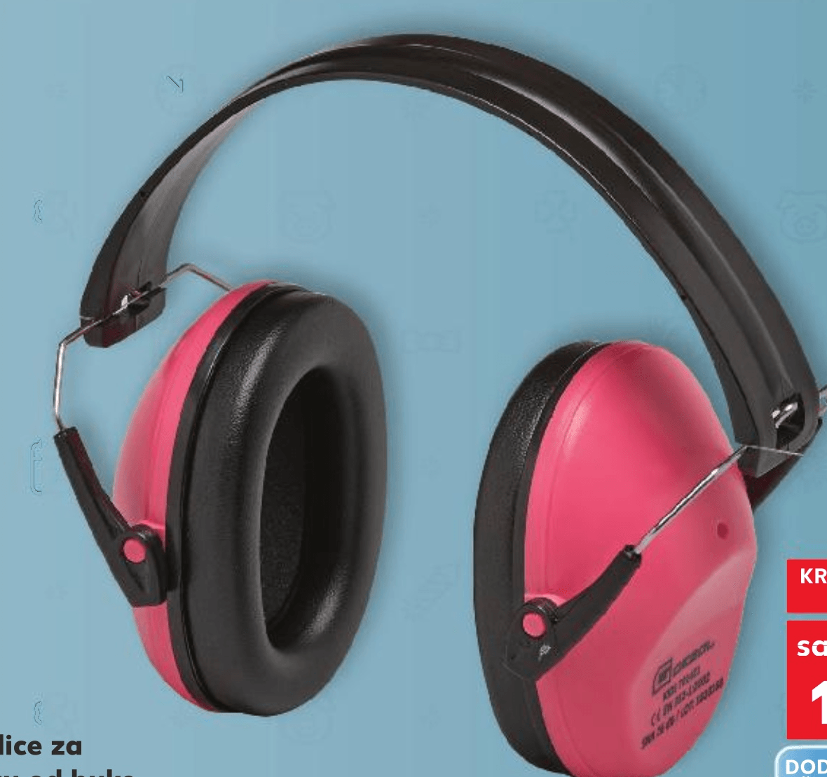 Slušalice za zaštitu od buke komad