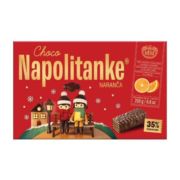Kraš Napolitanke choco naranča 250 g