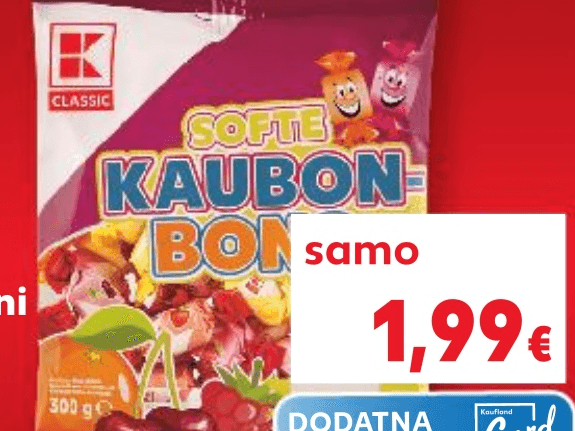 Bomboni voćne karamele 300 g - Akcija u trgovini Kaufland