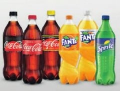Coca Cola, Cola Zero, Fanta, Fanta Zero Sugar, Sprite 1,00L