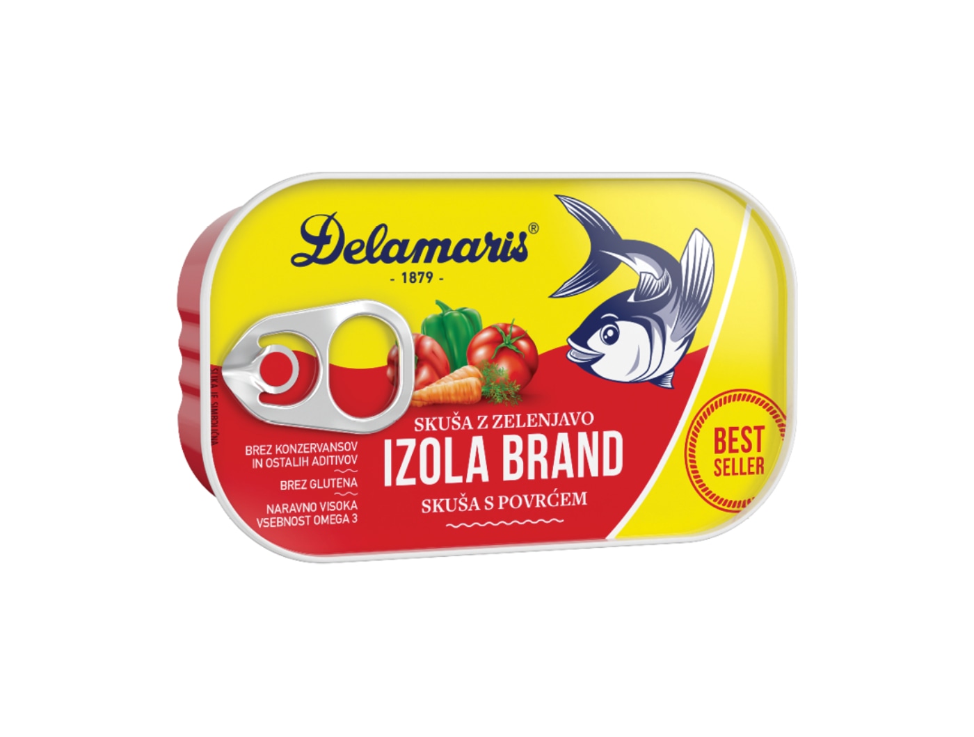 DELAMARIS Skuša izola brand sa povrćem 125g