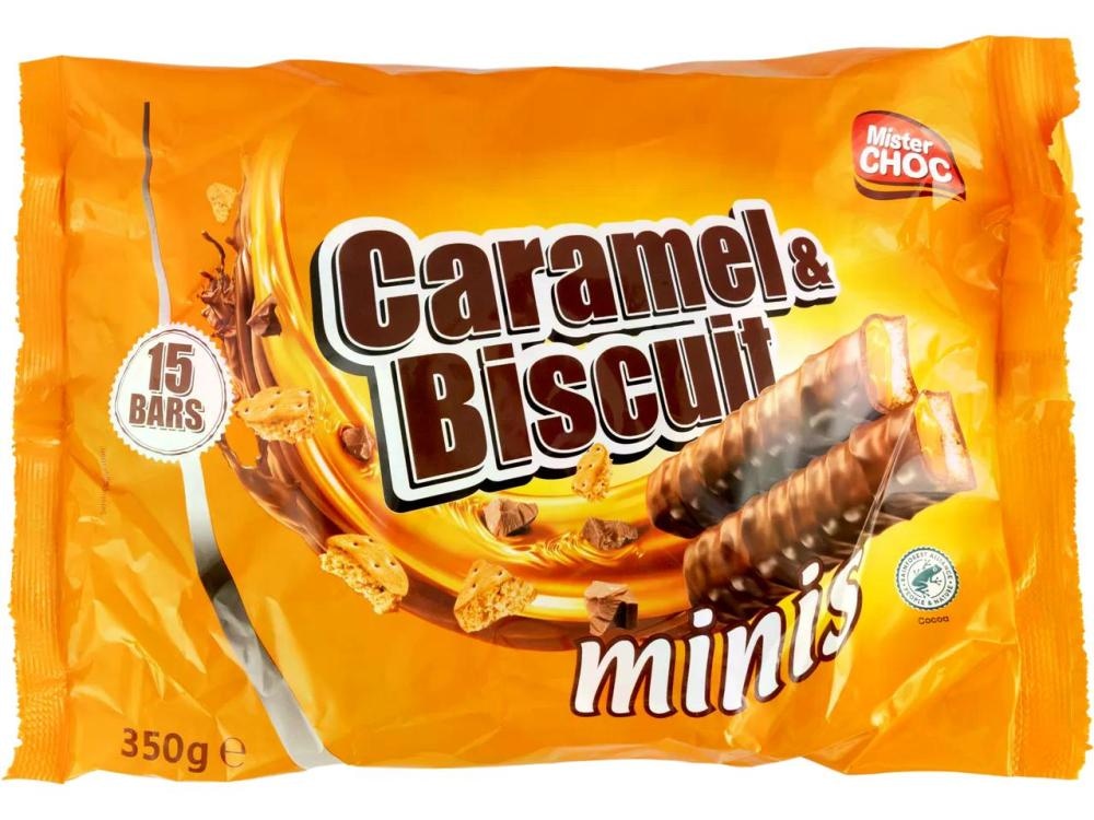 Mister Choc Caramel & Biscuit minis 350 g - Akcija u trgovini Lidl
