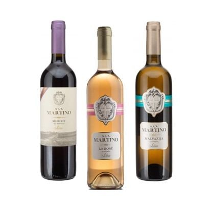 San Martino bijelo, crno ili rosé vino 0,75 l