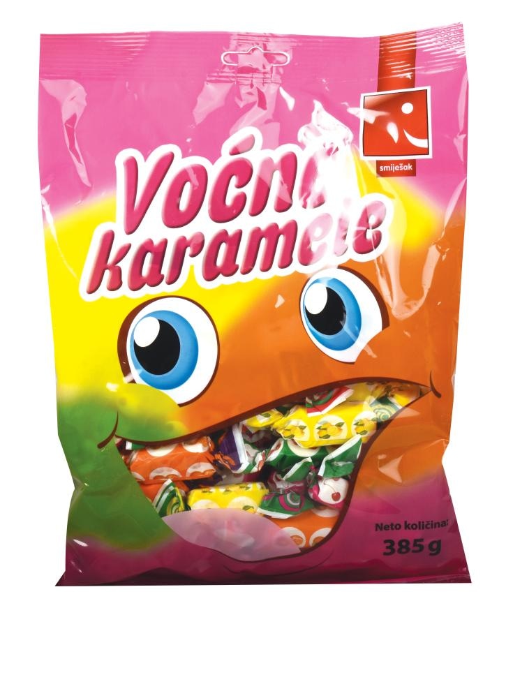 Smiješak voćne karamele 385 g - Akcija u trgovini Bakmaz