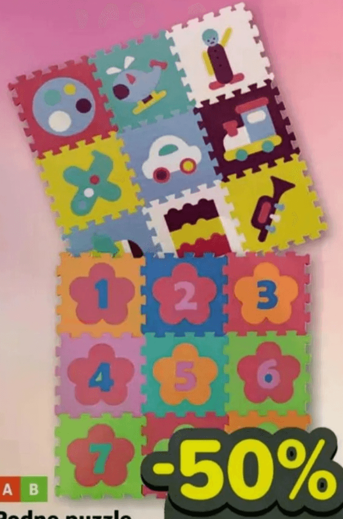 Podne puzzle 9 komada - Akcija u trgovini Plodine