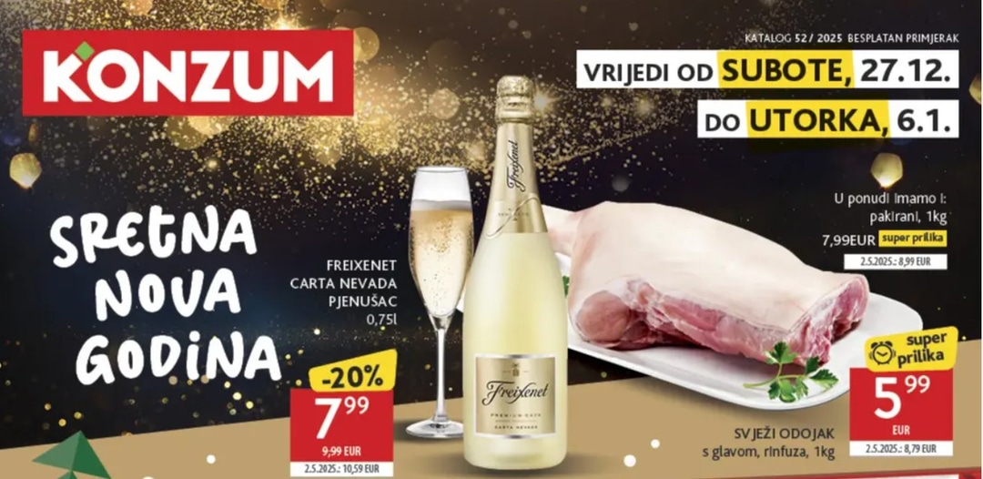 Konzum katalog Akcijska ponuda od 27.12. do 06.01.2026