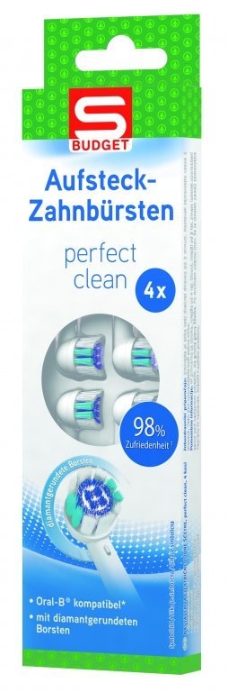 S-BUDGET Perfect clean zamjenska glava za električnu četkicu 4 komada