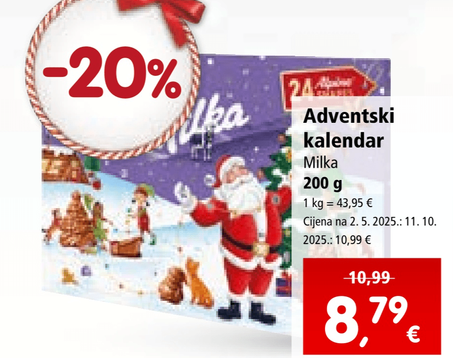 Adventski kalendar Milka 200 g Milka