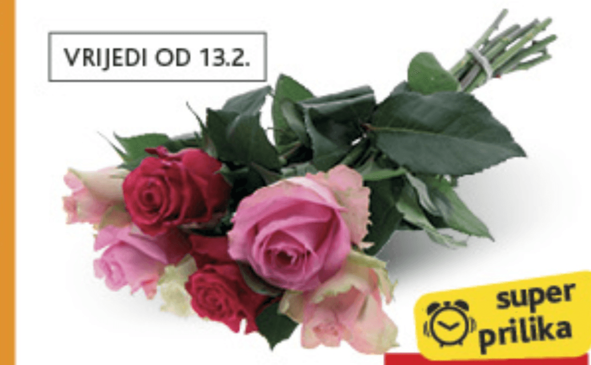 Buket 7 ruža kom - Akcija u trgovini Konzum