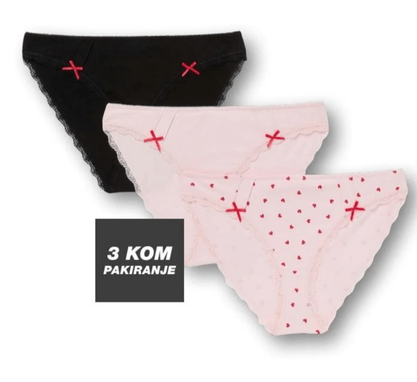 Ženske Slip gaćice 3 kom - Akcija u trgovini Kik