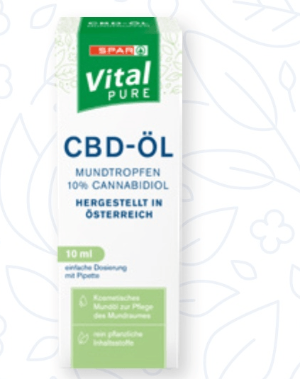 SPAR Vital PURE CBD-Öl 10% Cannabidiol 10 ml - Akcija u trgovini Spar