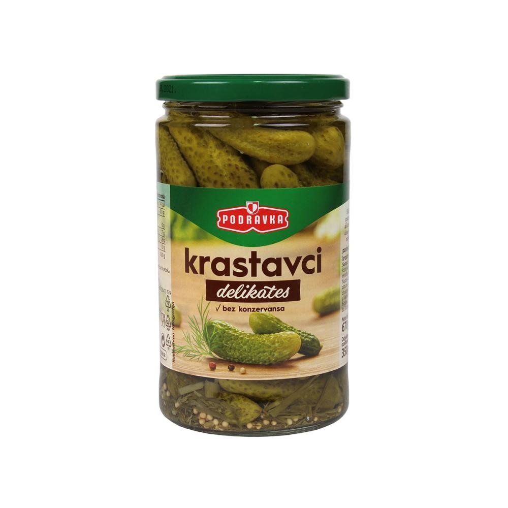 PODRAVKA Kiseli krastavci delikates 670g - Akcija u trgovini Pivac