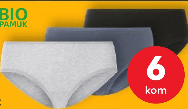 Oyanda Ženske hipster gaćice 6 kom - Akcija u trgovini Kaufland