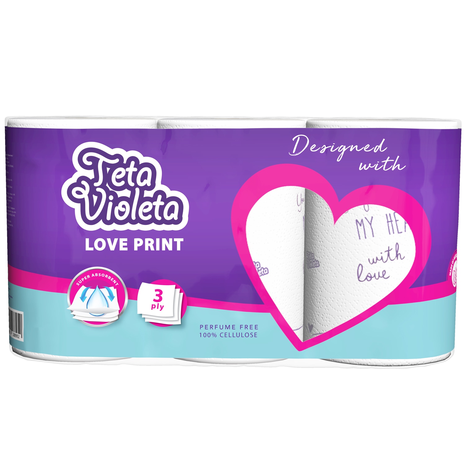 Teta Violeta Papirnati ručnik 3 role Violeta