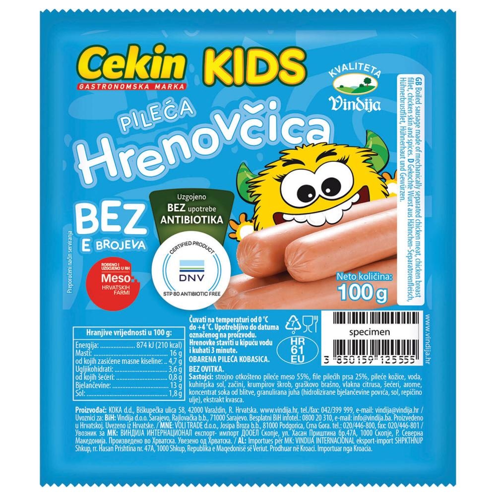 Cekin Kids Pileća Hrenovčica 100 g - Akcija u trgovini KTC