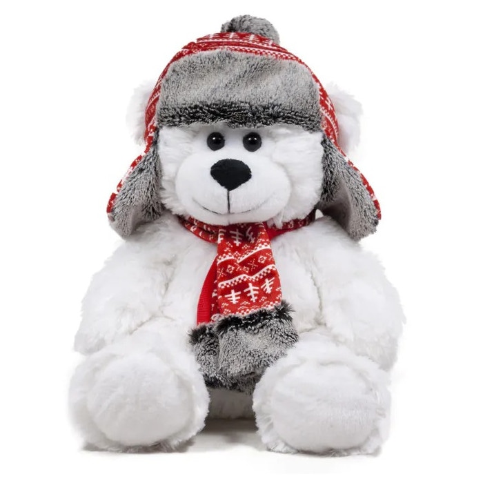 Pliš medo sa šalom i kapom 1 kom