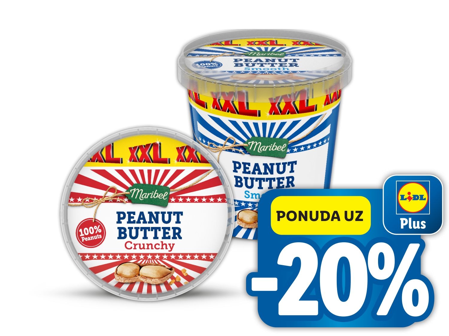 MARIBEL Maslac od kikirikija XXL 1 kg - Akcija u trgovini Lidl