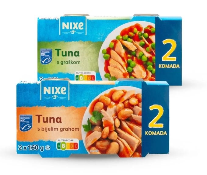 Nixe Tuna s graškom 2 x 160 g