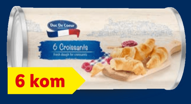 Sviježe tijesto za croissants 340 g - Akcija u trgovini Lidl