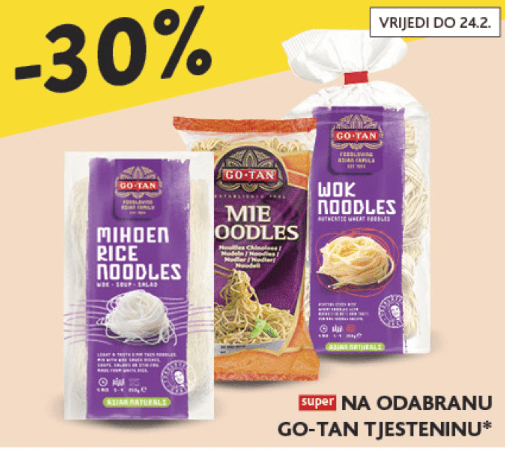 Odabrana GO-TAN tjestenina - Akcija u trgovini Konzum