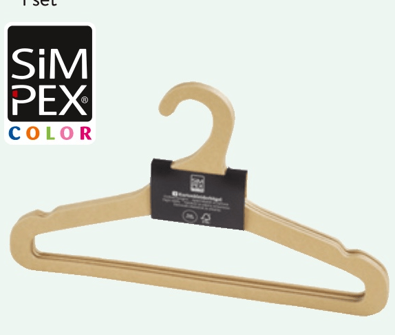 Set vješalica od kartona Simpex Color 3-dijelni set - Akcija u trgovini Spar