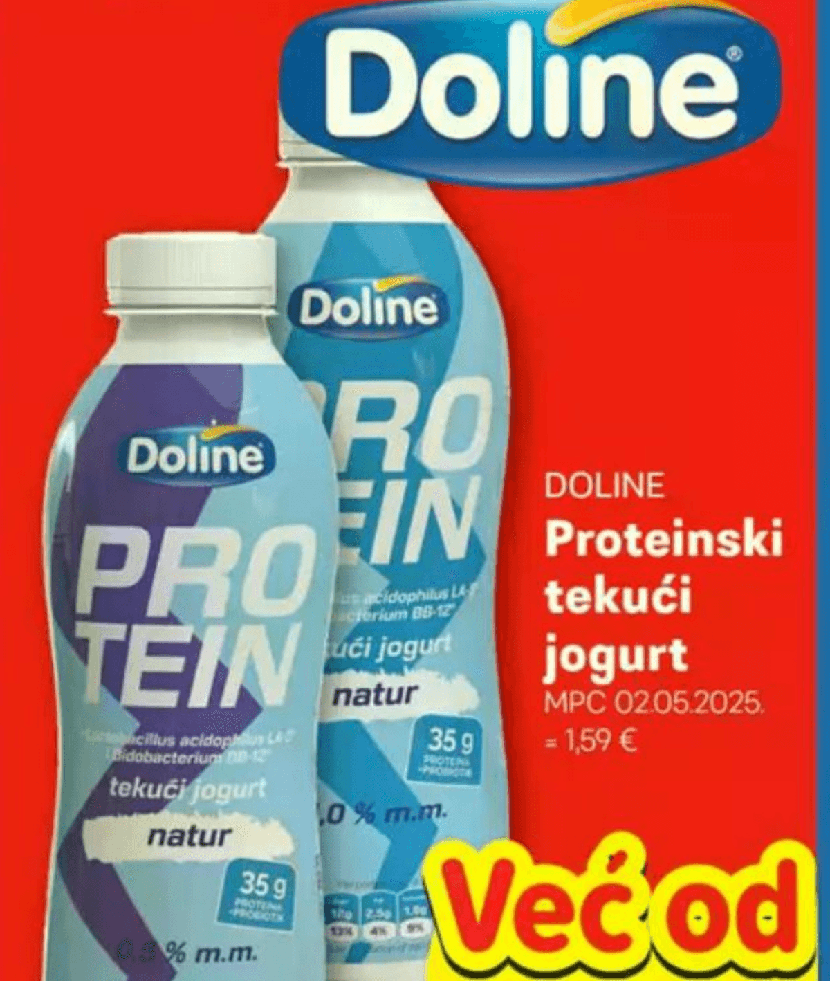 Doline Proteinski tekući jogurt 1 kg - Akcija u trgovini Plodine