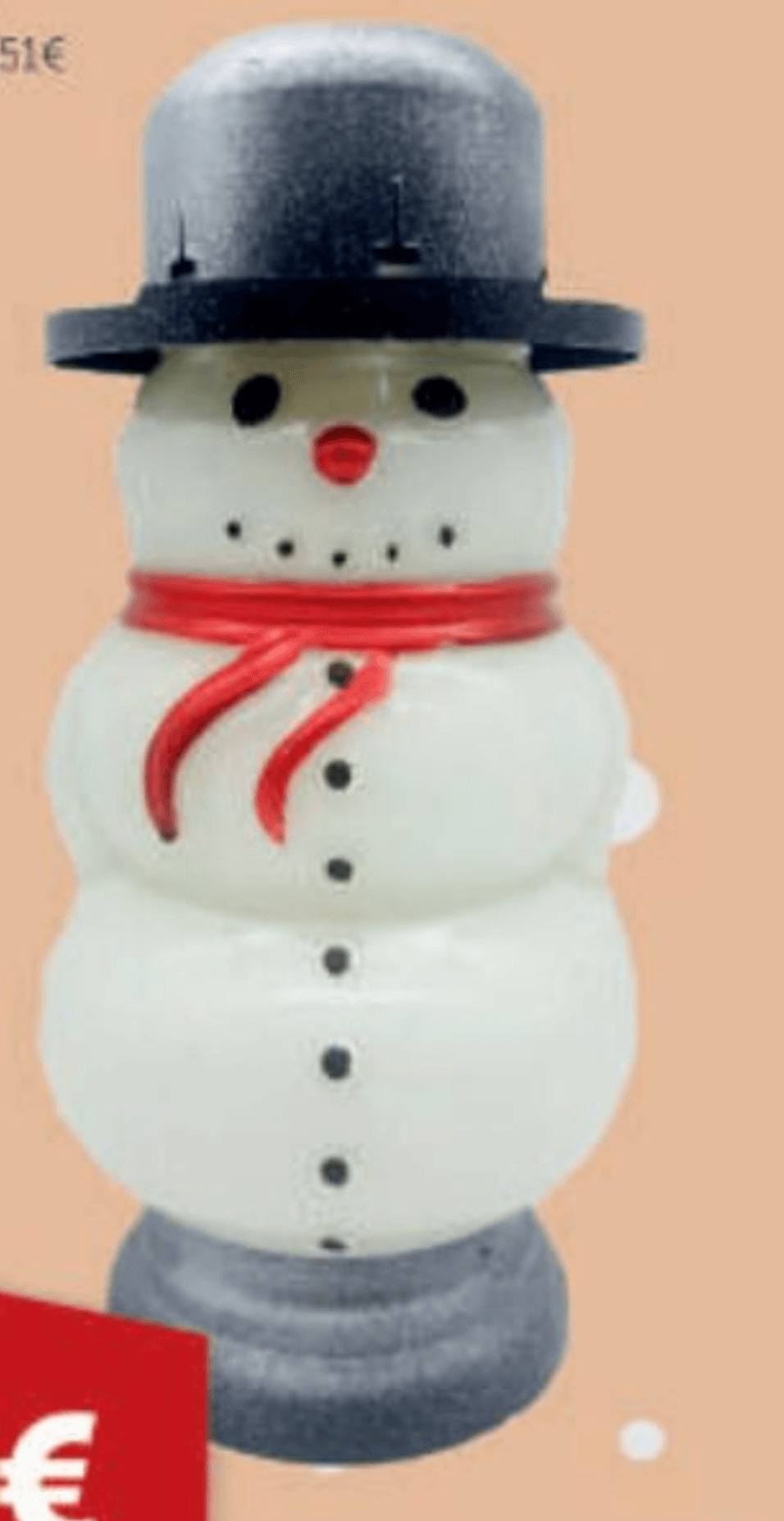 Svijeća Snjegović 1 komad