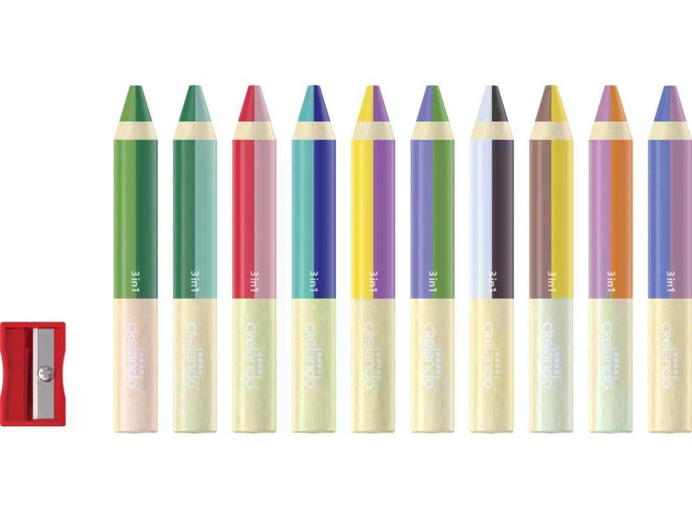 CRELANDO® 3 u 1 bojice 10 komada u setu - Akcija u trgovini Lidl