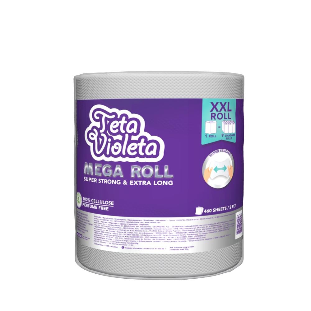 Teta Violeta Mega papirnati ručnik 1 rola Violeta