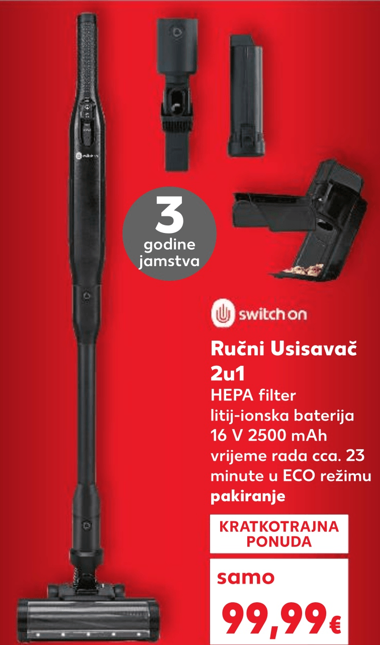 Ručni Usisavač 2u1 - Akcija u trgovini Kaufland