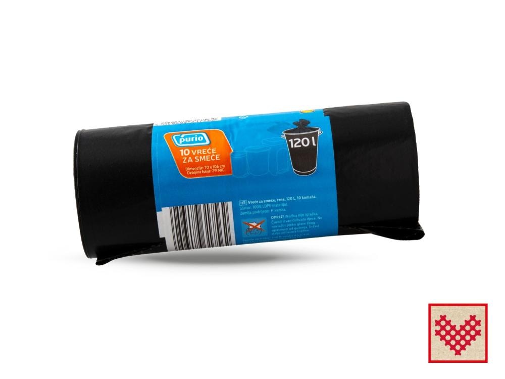 PURIO Vreće za smeće 10 komada, 120 L - Akcija u trgovini Lidl