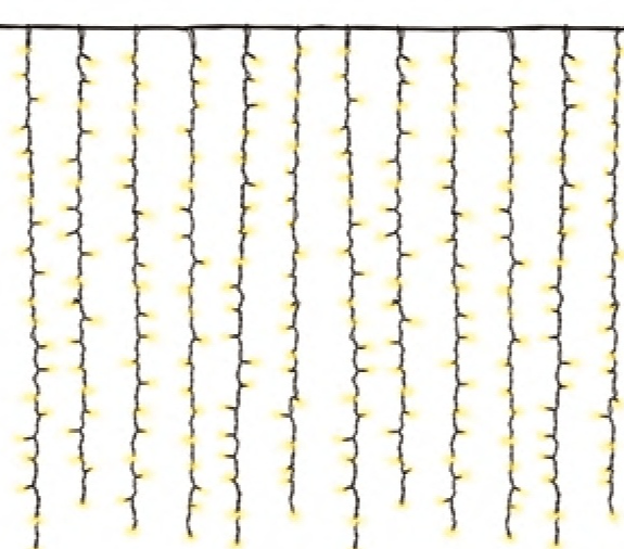 Metro Professional Svjetleća zavjesa 200 LED žaruljica, 4x1