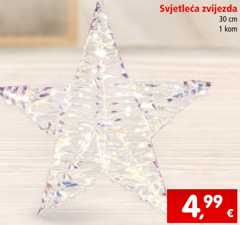 Svjetleća zvijezda 30 cm, 1 kom