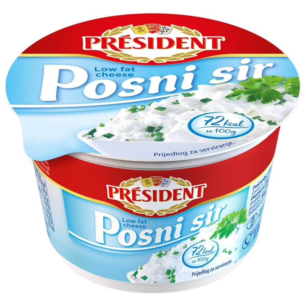PRESIDENT Svježi posni sir 200 g
