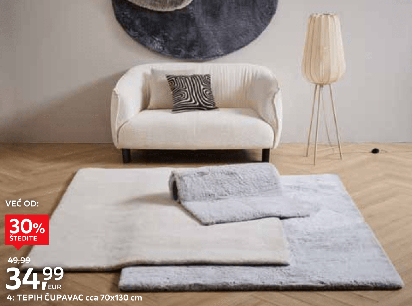 Tepih čupavac Lhasa cca 70x130 cm - Akcija u trgovini Lesnina