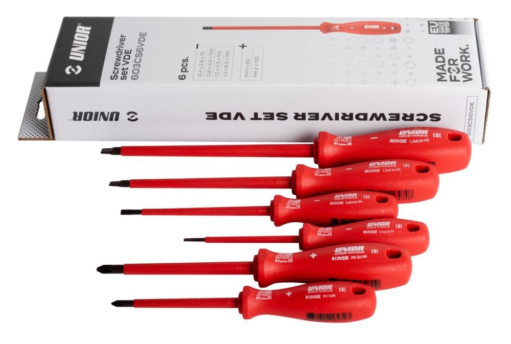 Električarski set odvijača UNIOR VDE 6-dijelni - Akcija u trgovini Pevex
