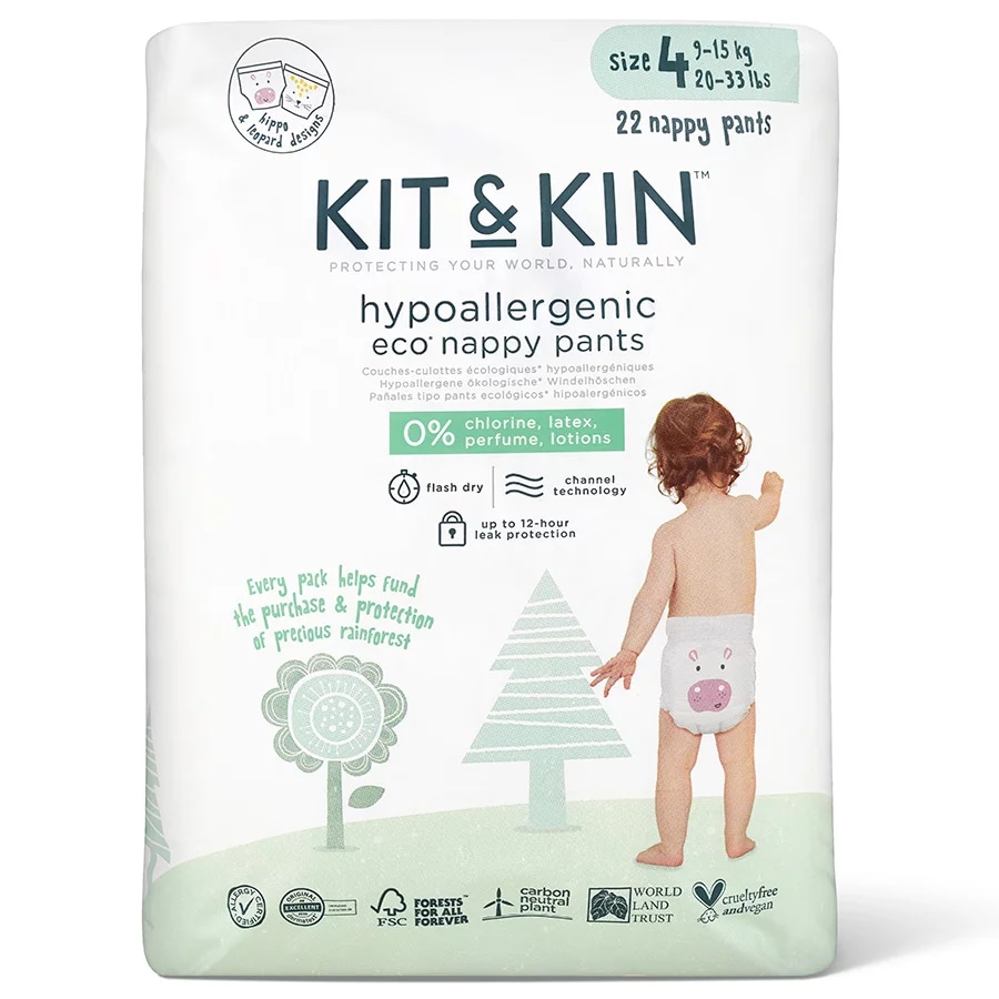 KIT & KIN hypoallergenic eco nappy pants 4 (8-15 kg), 22 nappy pants
