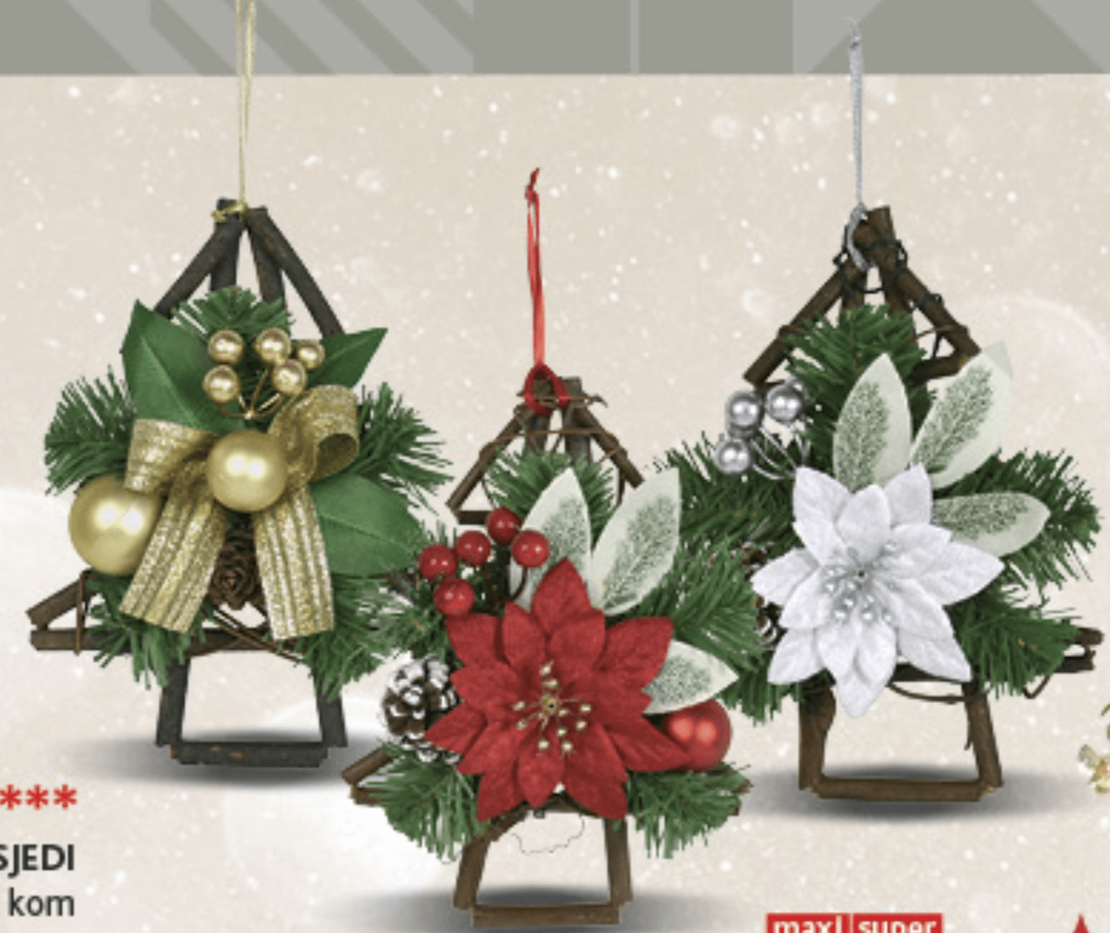 Ukras za vrata bor 1 kom