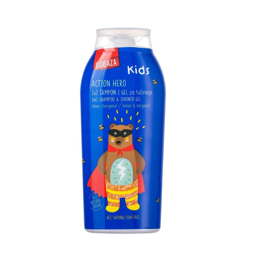 Biobaza Kids Action Hero 2u1 Shampoo & Shower Gel - Akcija u trgovini Bipa