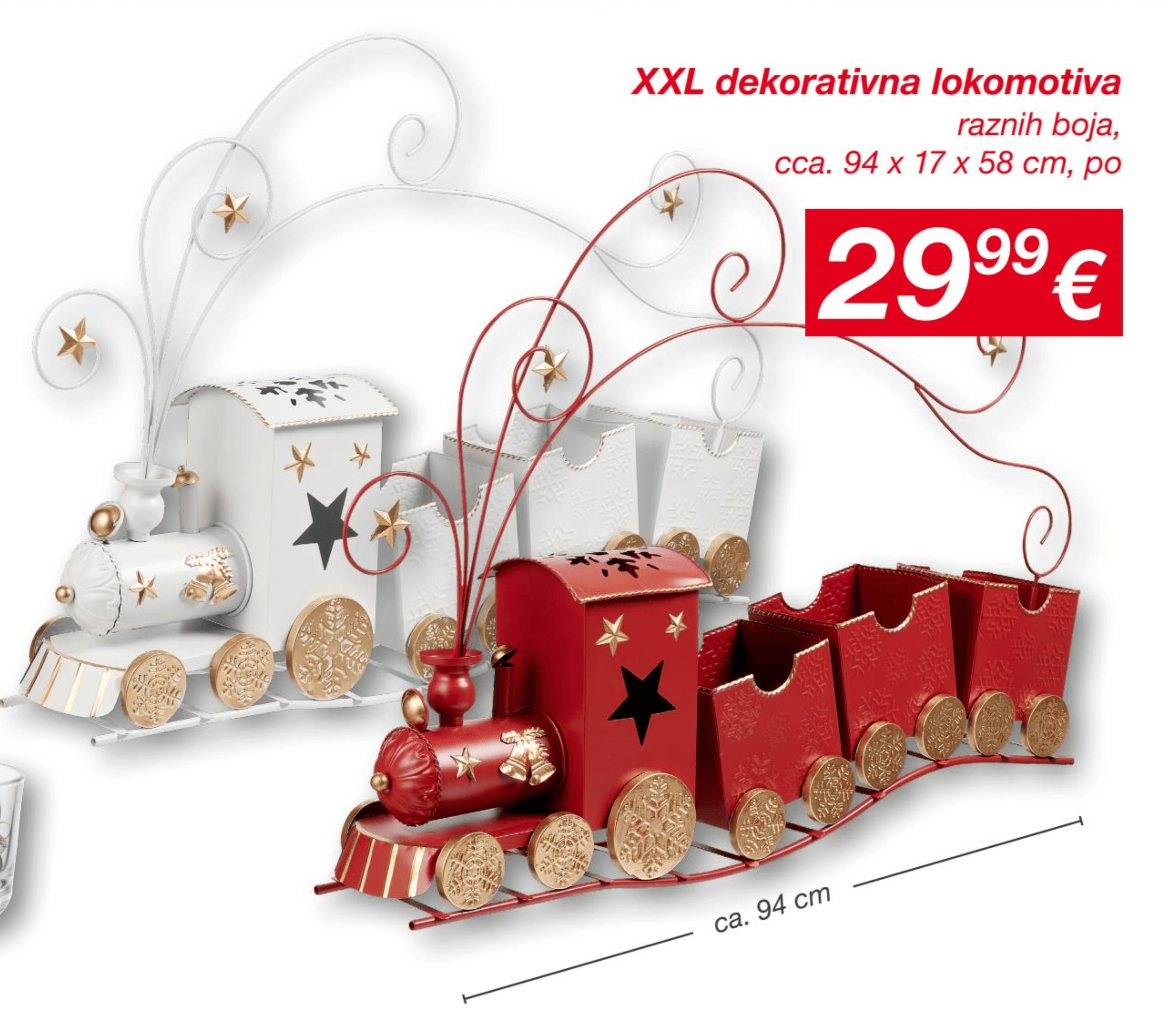 XXL dekorativna lokomotiva