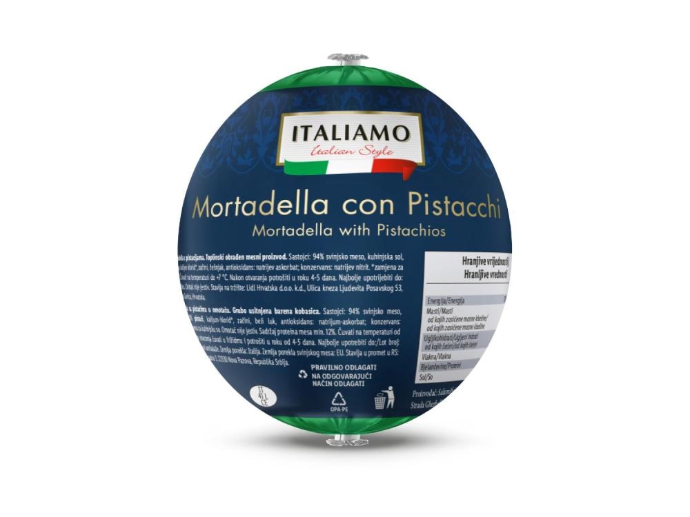 Italiamo Mortadella s pistacijama 700 g - Akcija u trgovini Lidl