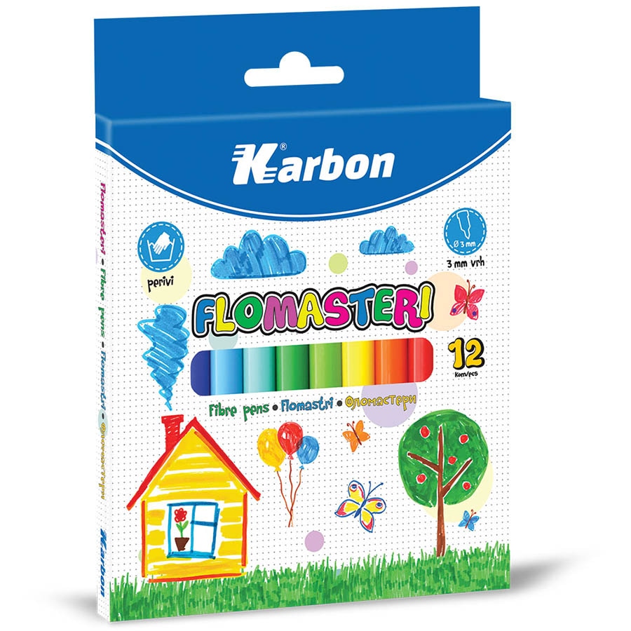 Karbon Flomasteri 1 set, 12 kom - Akcija u trgovini Tommy