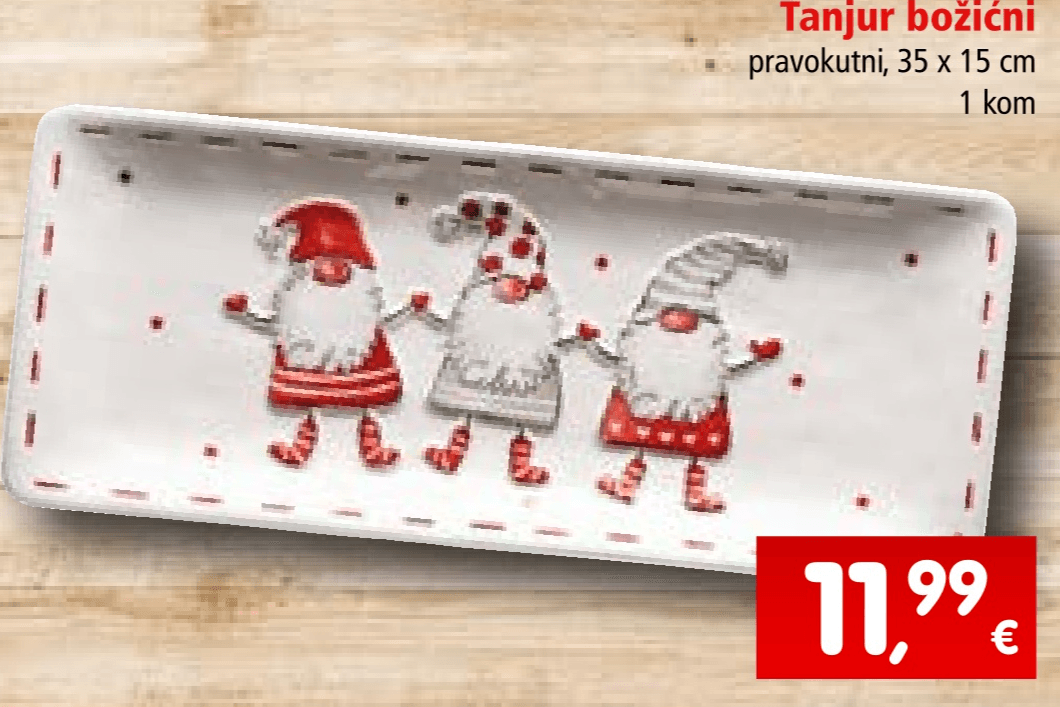 Tanjur božićni 1 kom