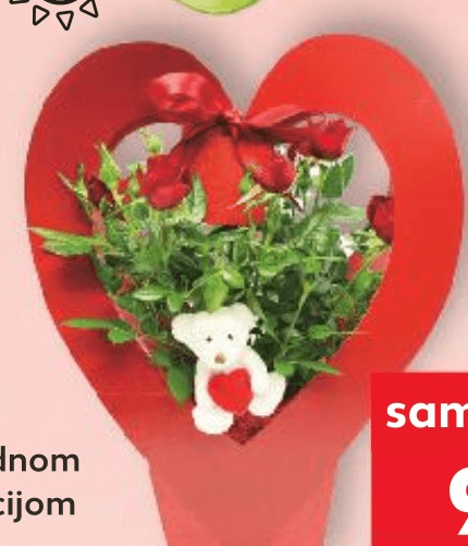 Ruže u srcu komad - Akcija u trgovini Kaufland