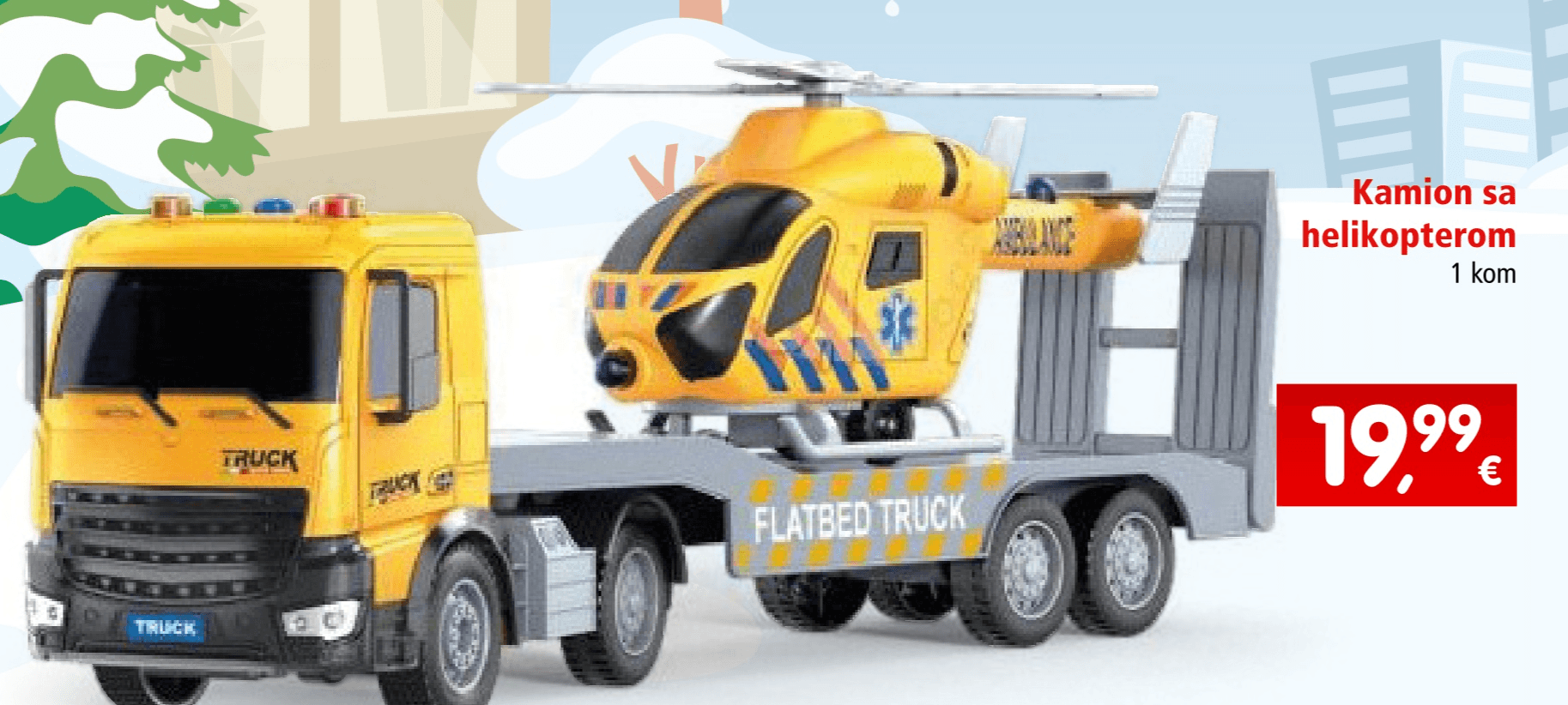 Kamion sa helikopterom 1 kom