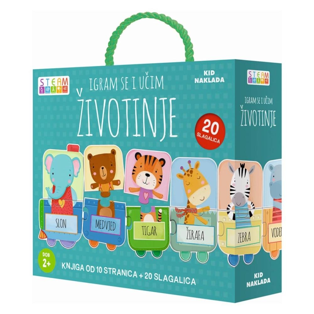 KID Naklada Edukativni set Knjiga+slagalice Životinje