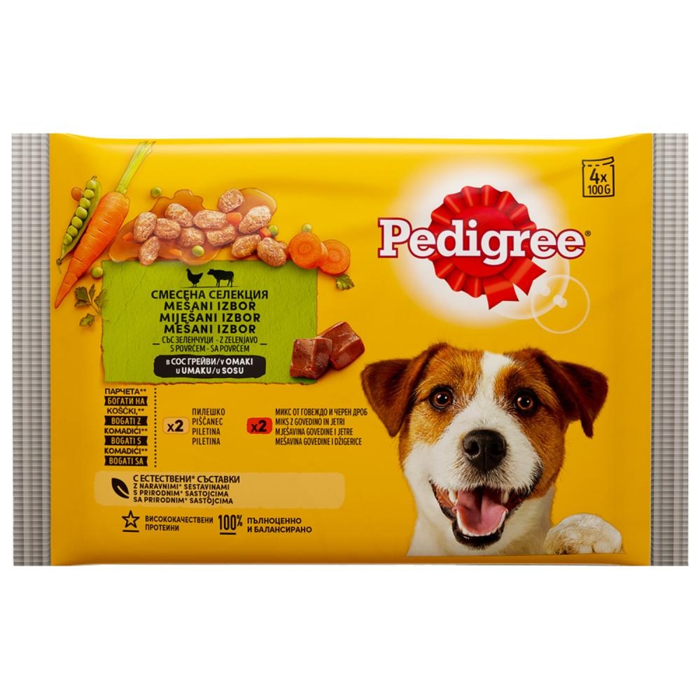 Hrana za pse Pedigree Adult miješani izbor 4 x 100 g - Akcija u trgovini Bakmaz