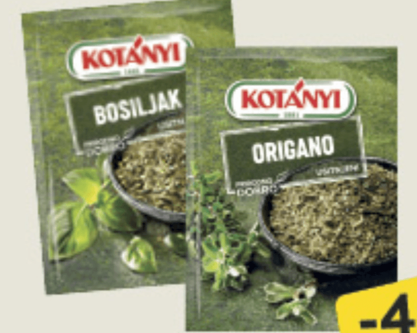 Kotányi Začini 5g-24g - Akcija u trgovini Konzum